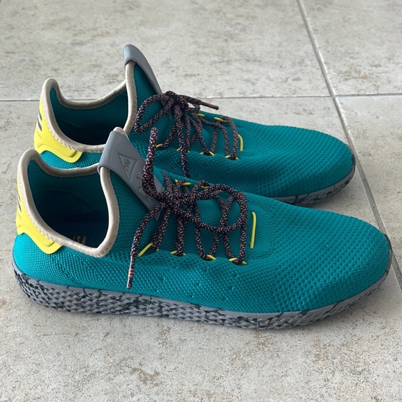 Adidas Tennis 🎾 HU 🧩 Pharrell Teal Size US 11 - Picture 3 of 7